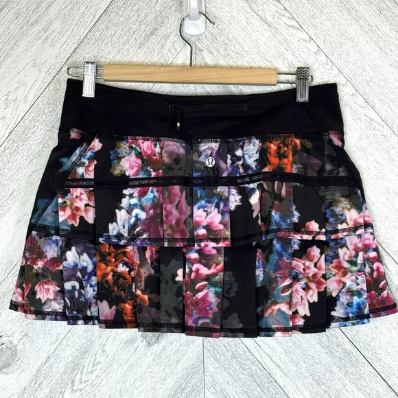 Lululemon Run Pacesetter Skirt Skort Size 6 Regular Spring Has Sprung Floral - Picture 1 of 5